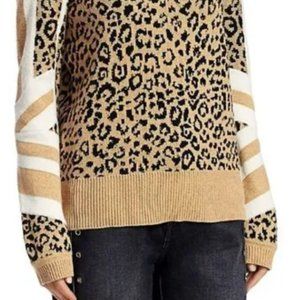 Current/Elliott  Duvall Leopard Print Sweater